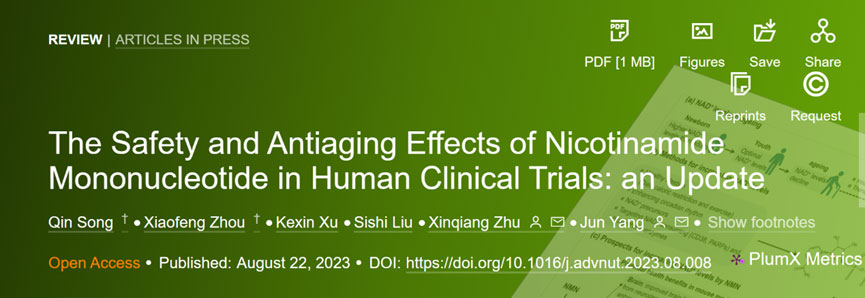 The Safety and Antiaging Effects of Nicotinamide Mononucleotide in Human Clinical Trials: an Update
