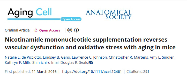 Nicotinamide mononucleotide supplementation reverses vascular dysfunction and oxidative stress with aging in mice